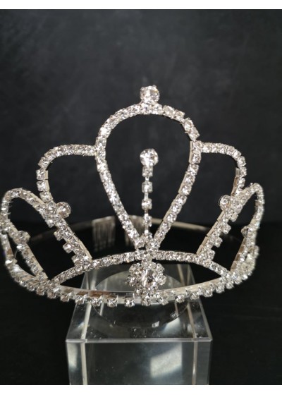Тиара за абитуриентски бал с кристали модел Queen of Glamour